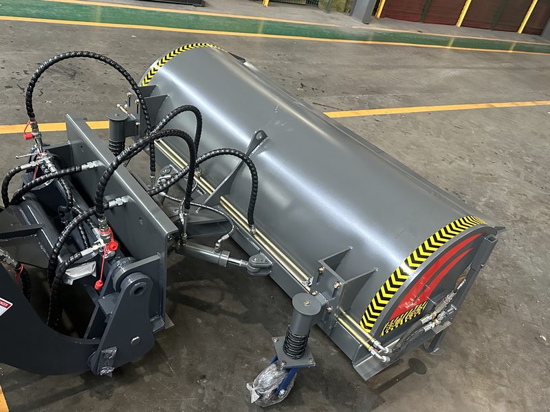 Diesel Snow Sweeper attachment for backhoe loader