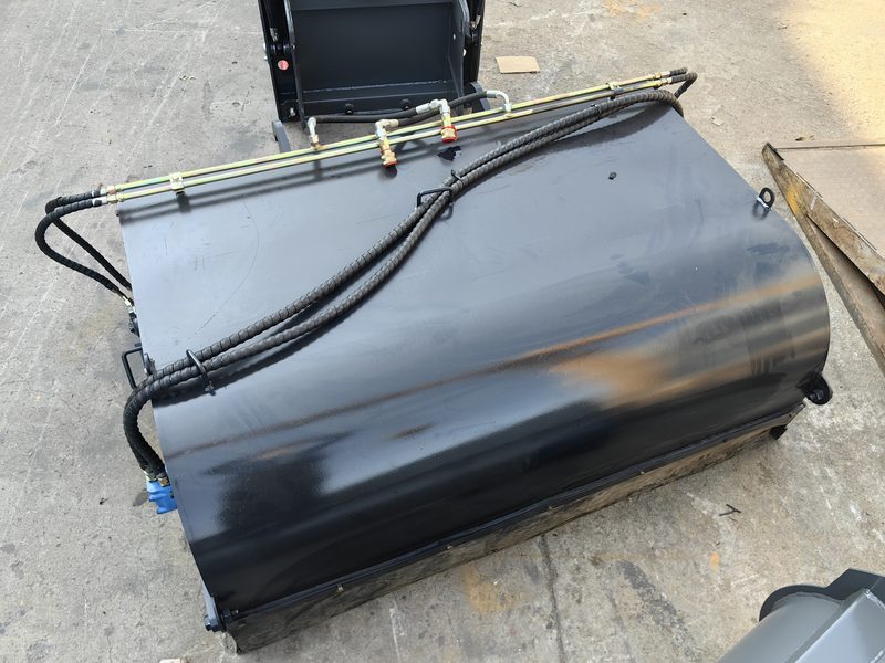 Enclosed Sweeper attachment for backhoe loader