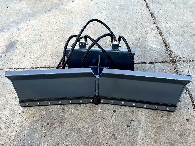V-Type Snow Plow attachment for backhoe loader